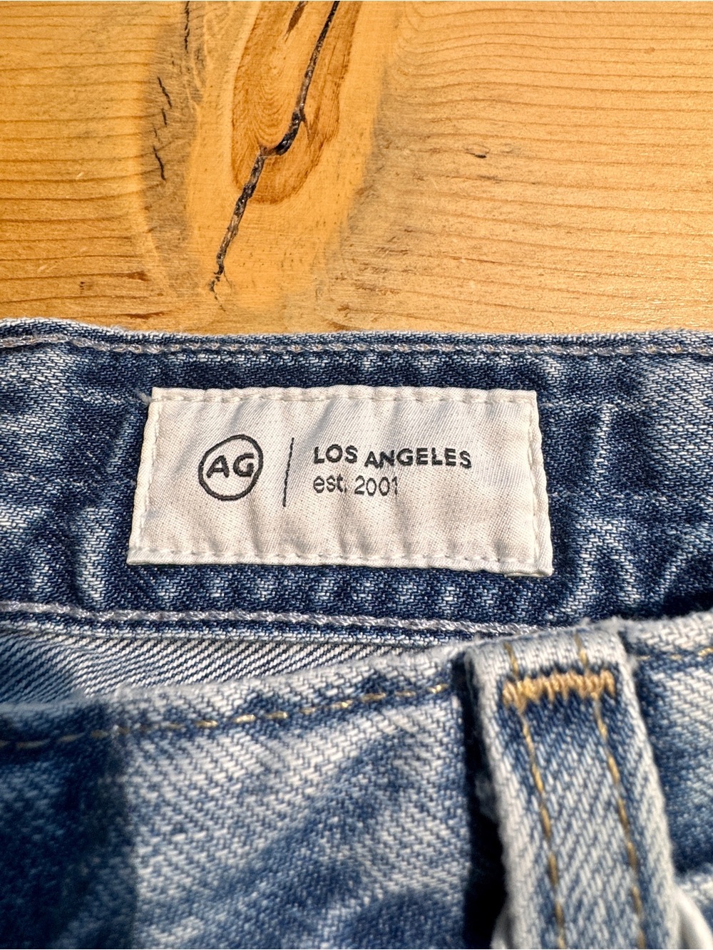 AG Adriano Goldschmied Ex Boyfriend Shorts Denim Mid_Rise Bermuda Women 33 NWT - Picture 5 of 6
